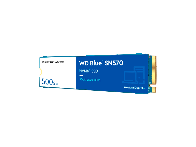 DISCO SOLIDO 500GB NVME M.2 SN570 BLUE WESTERN DIGITAL 2280 PCIE GEN 3.0